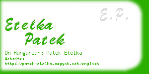 etelka patek business card